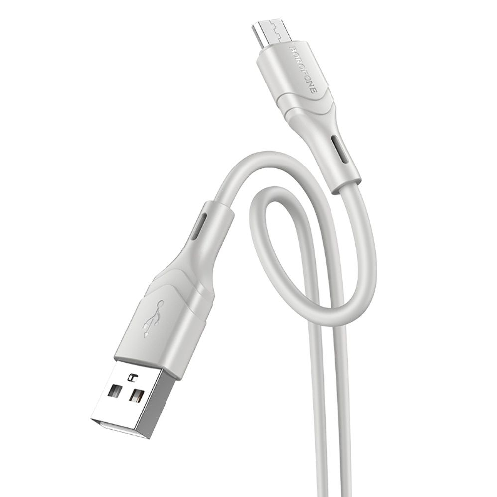 USB-кабель Borofone BX99, MicroUSB, 100 см, сірий
