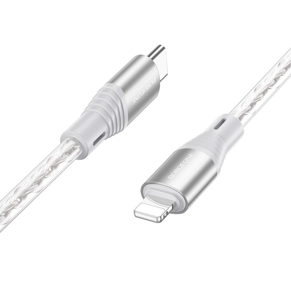 USB-кабель Borofone BX96, Type-C на Lightning, 100 см, сірий