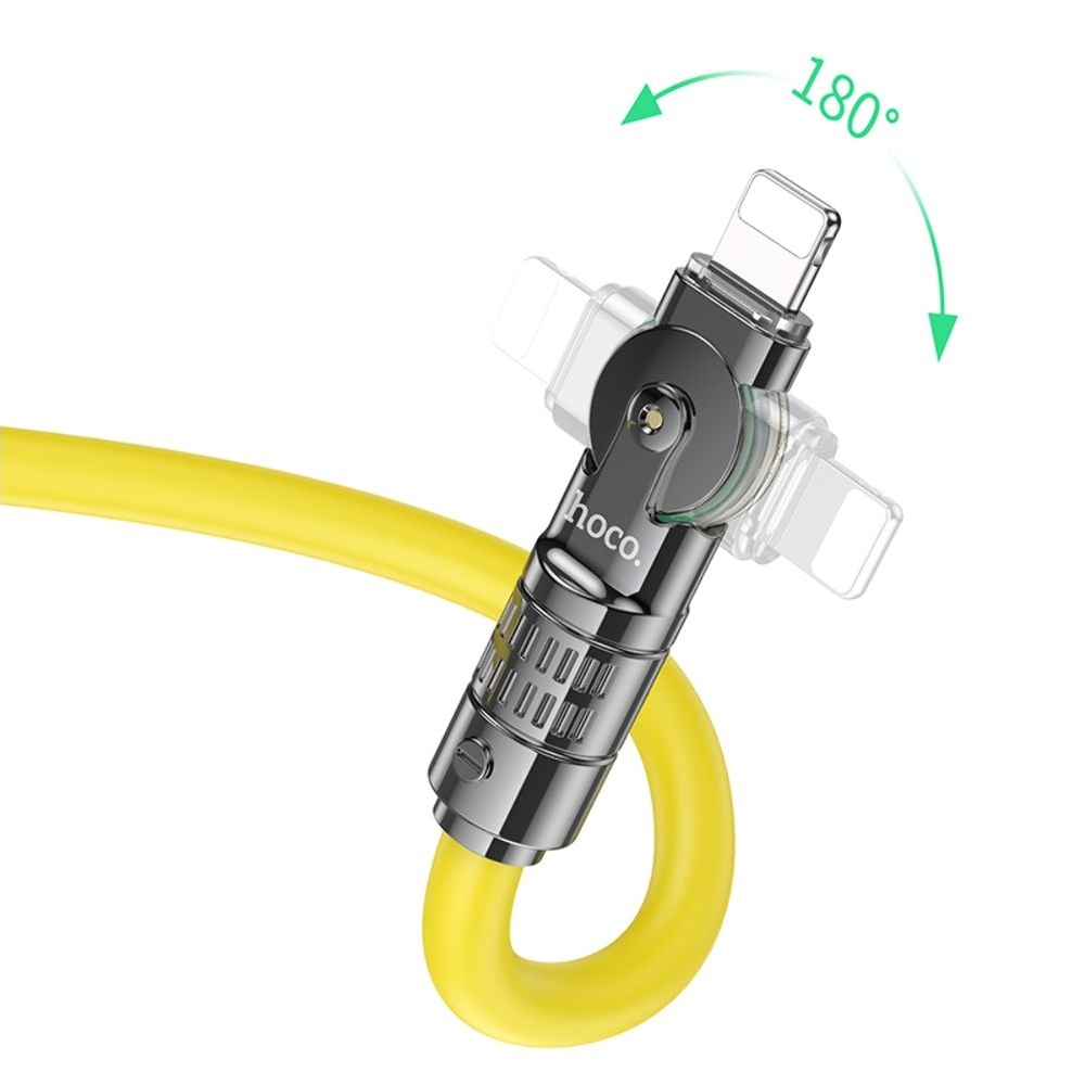 USB-кабель Hoco U118, Type-C на Lightning, 120 см, желтый