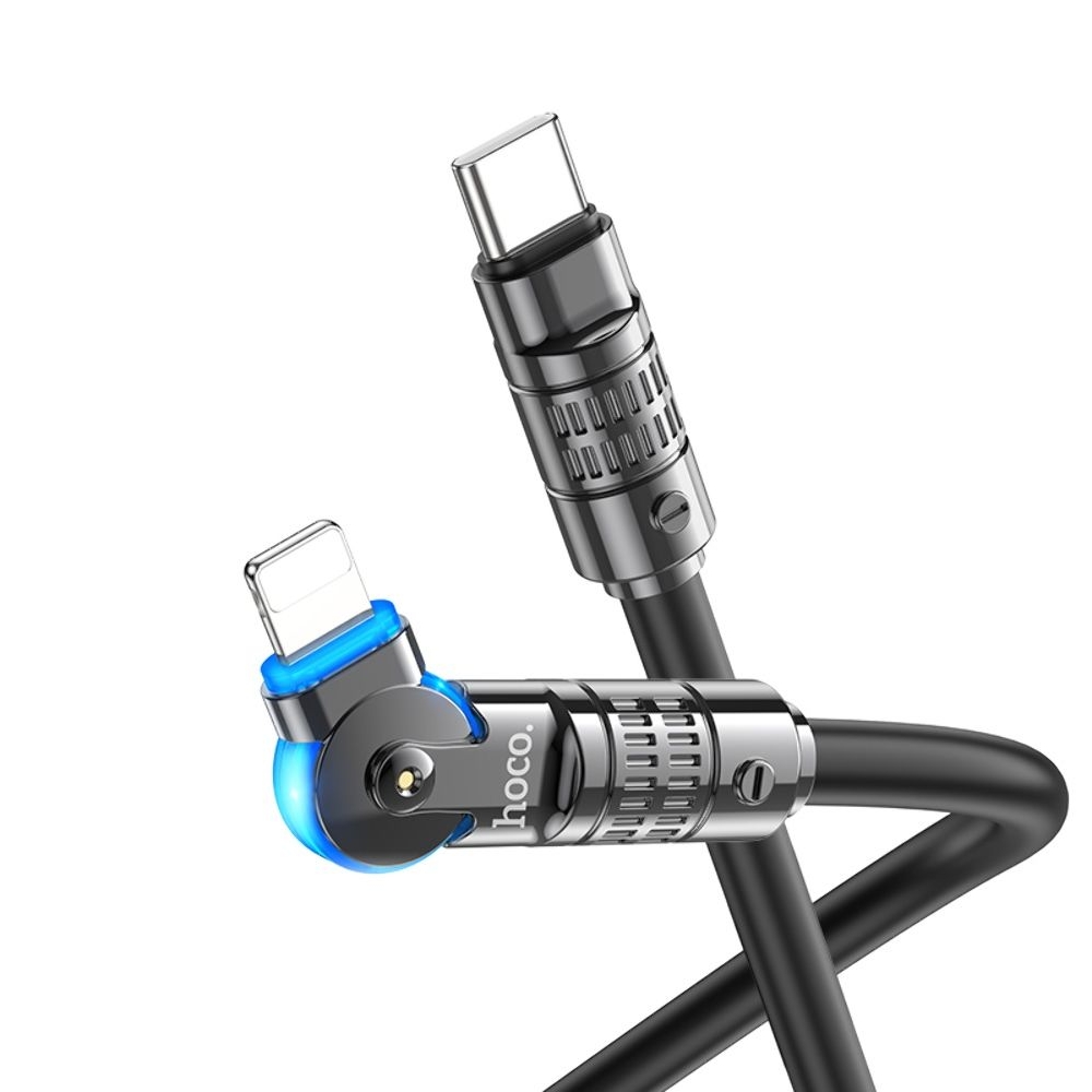USB-кабель Hoco U118, Type-C на Lightning, 120 см, чорний