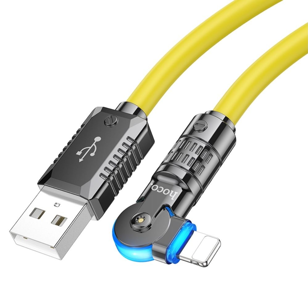 USB-кабель Hoco U118, USB на Lightning, 120 см, желтый