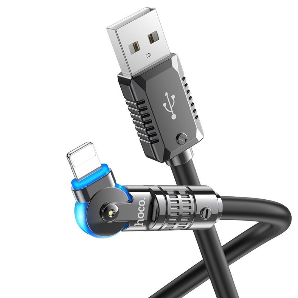 USB-кабель Hoco U118, USB на Lightning, 120 см, черный