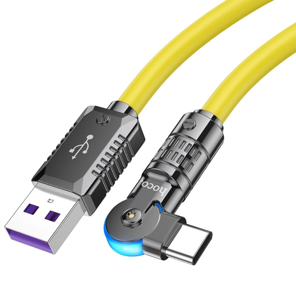 USB-кабель Hoco U118, Type-C, Power Delivery (100 Вт), 120 см, желтый