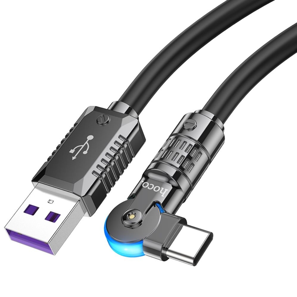 USB-кабель Hoco U118, Type-C, Power Delivery (100 Вт), 120 см, чорний