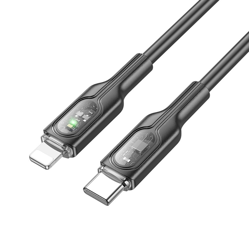 USB-кабель Hoco U120, Type-C на Lightning, 100 см, черный