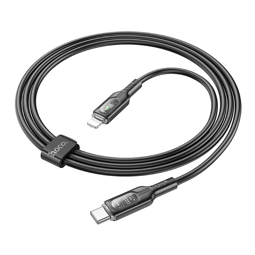 USB-кабель Hoco U120, Type-C на Lightning, 100 см, черный
