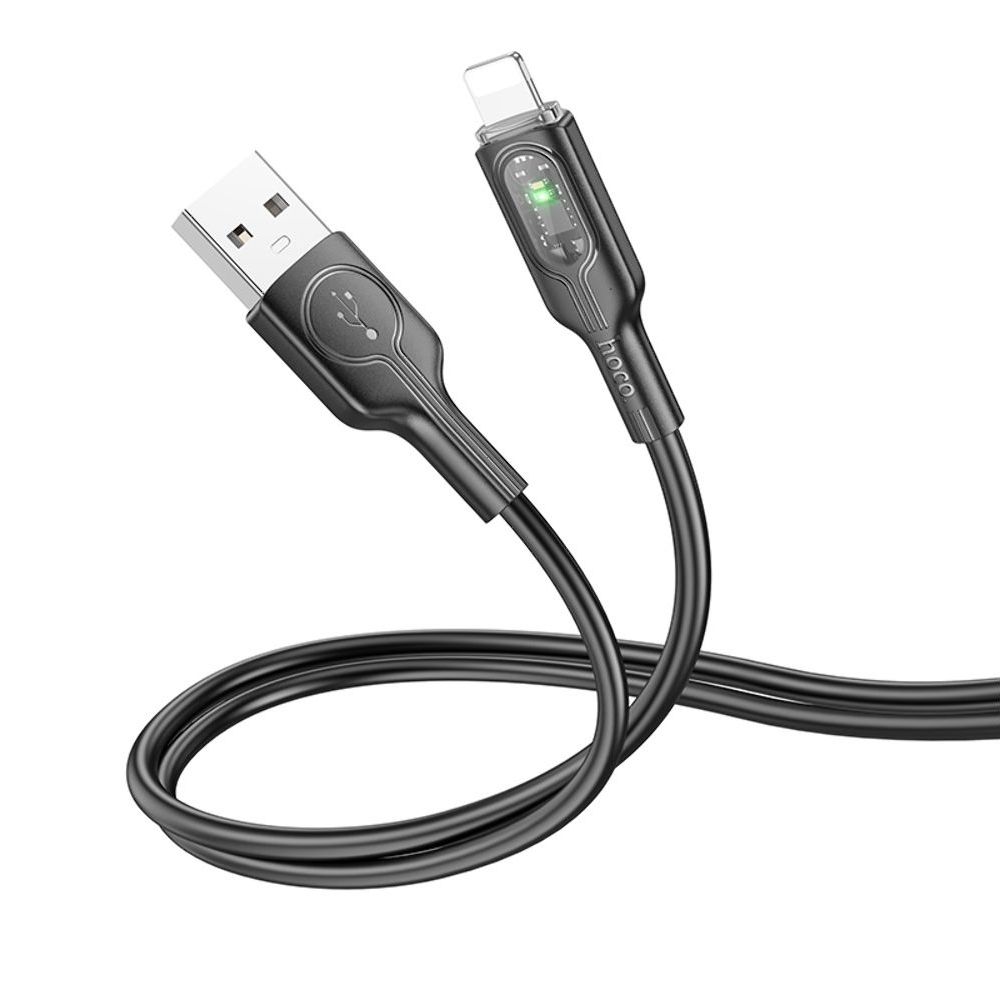 USB-кабель Hoco U120, Lightning, 100 см, чорний