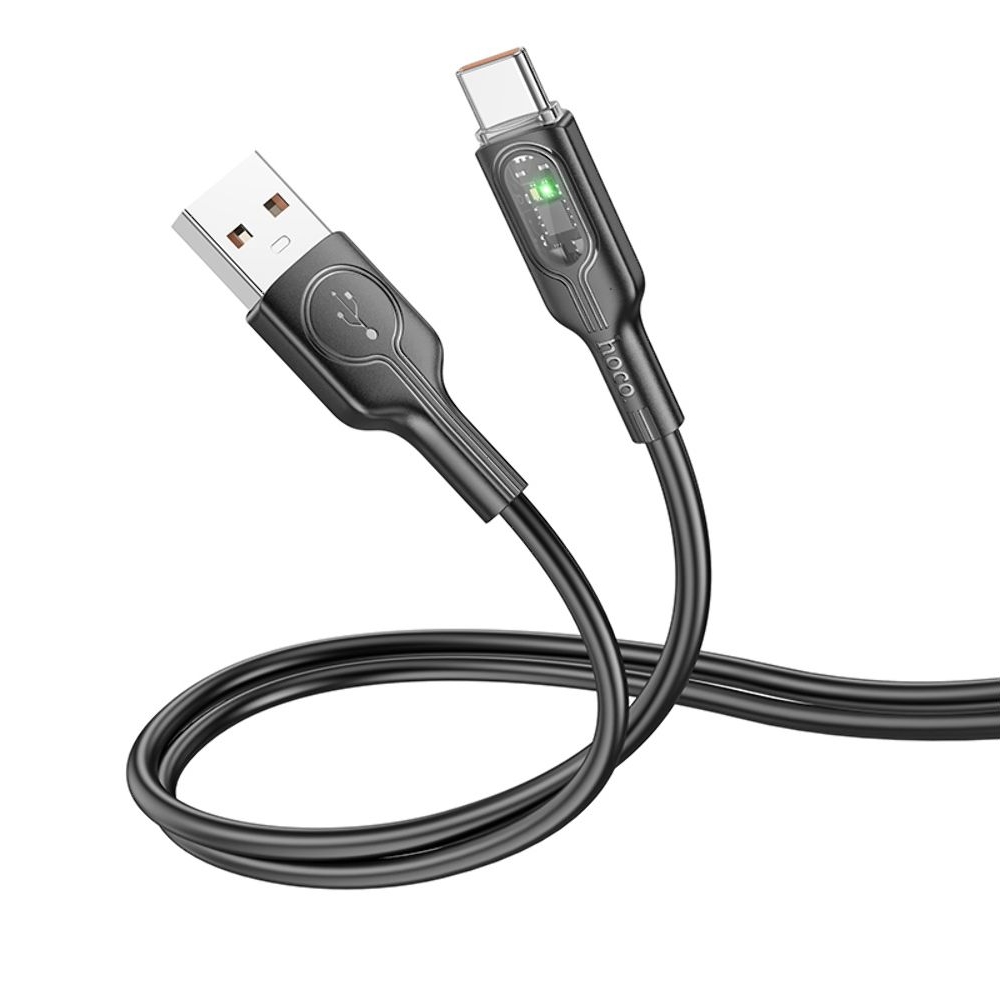 USB-кабель Hoco U120, Type-C, 5 А, 100 см, чорний