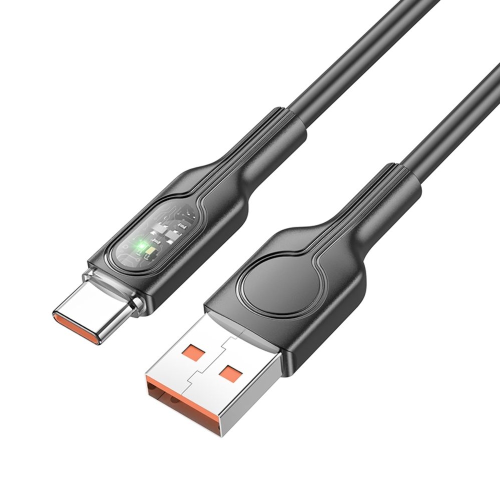 USB-кабель Hoco U120, Type-C, 5 А, 100 см, чорний