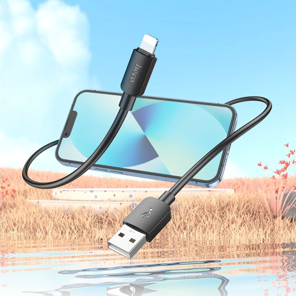 USB-кабель Hoco X96, USB на Lightning, 100 см, чорний