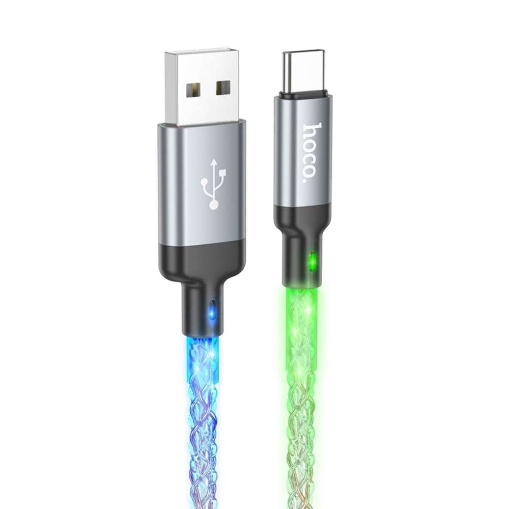 USB-кабель, Type-C Hoco U112 3A, 100 см, сірий
