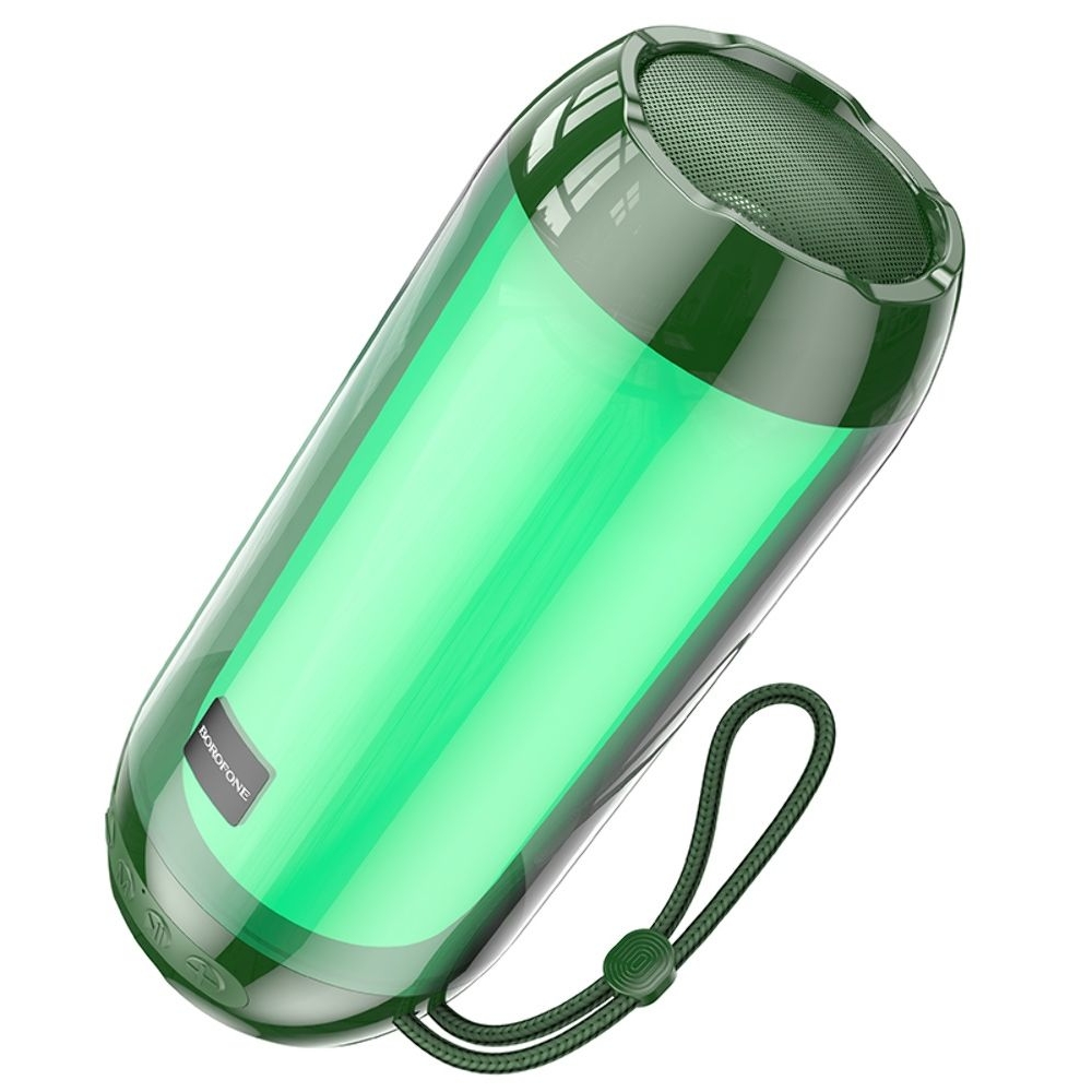Бездротова колонка Borofone BR25, со светомузыкой, зеленая | беспроводная колонка
