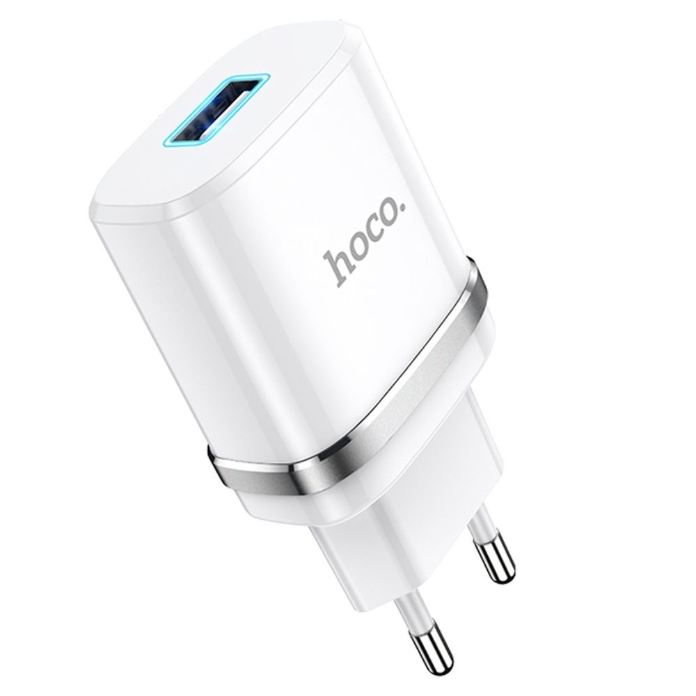 Сетевое зарядное устройство Hoco N1, 1 USB, белое
