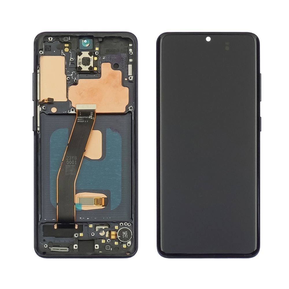 Дисплей Samsung SM-G980 Galaxy S20, SM-G981 Galaxy S20 5G, черный | с тачскрином | с передней панелью | High Copy, OLED | дисплейный модуль, экран