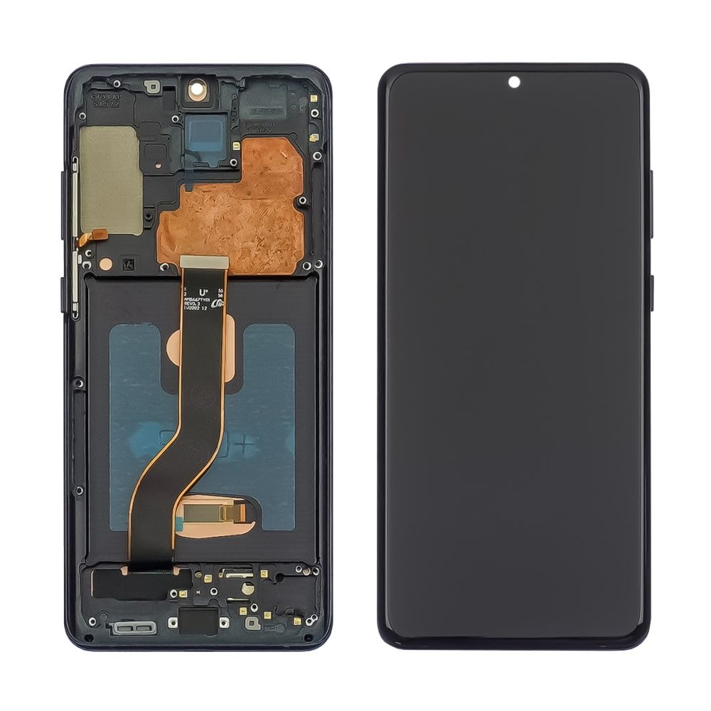 Дисплей Samsung SM-G985 Galaxy S20 Plus, SM-G986 Galaxy S20 Plus 5G, черный | с тачскрином | с передней панелью | High Copy, OLED | дисплейный модуль, экран