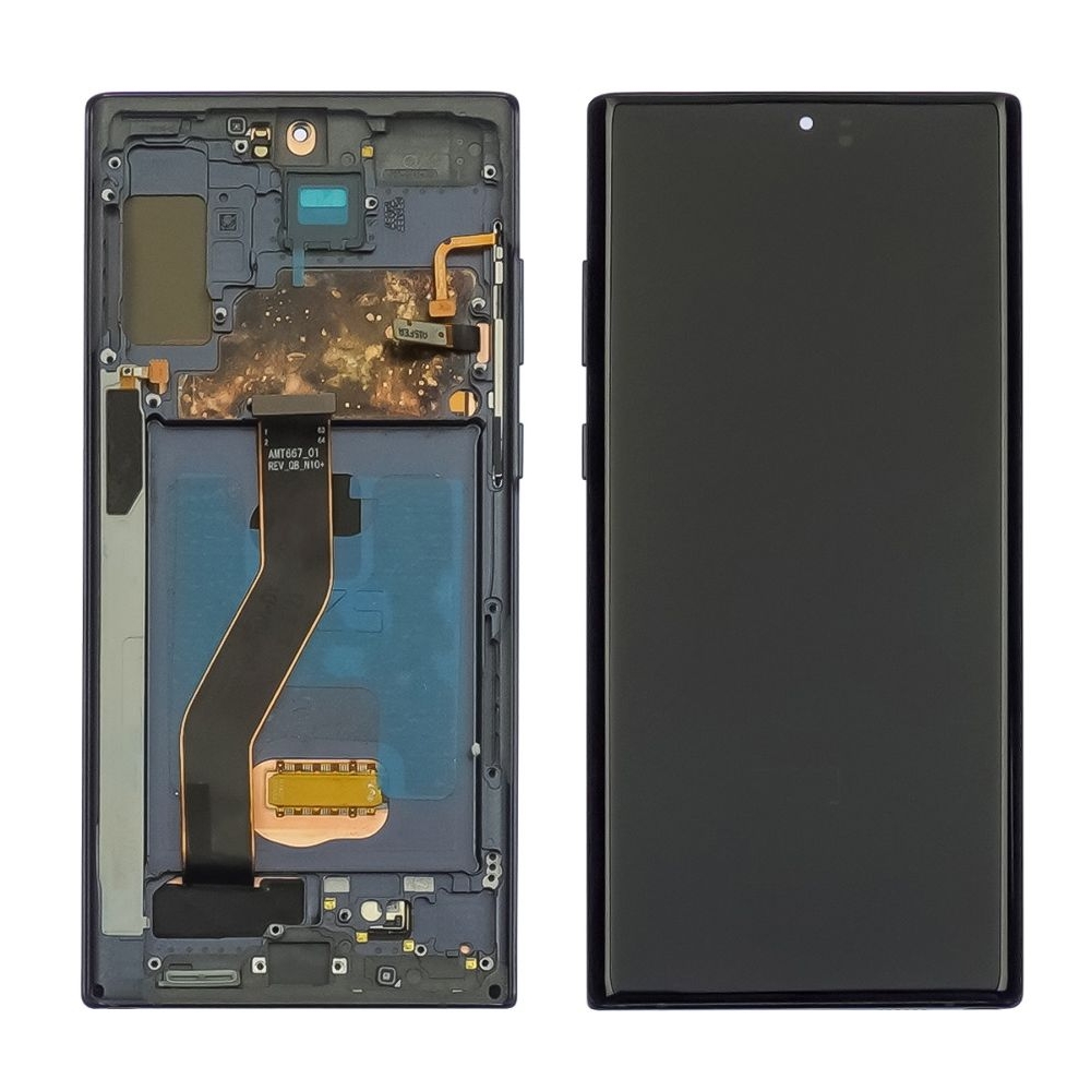 Дисплей Samsung SM-N975 Galaxy Note 10 Plus, черный | с тачскрином | с передней панелью | High Copy, OLED | дисплейный модуль, экран, монитор