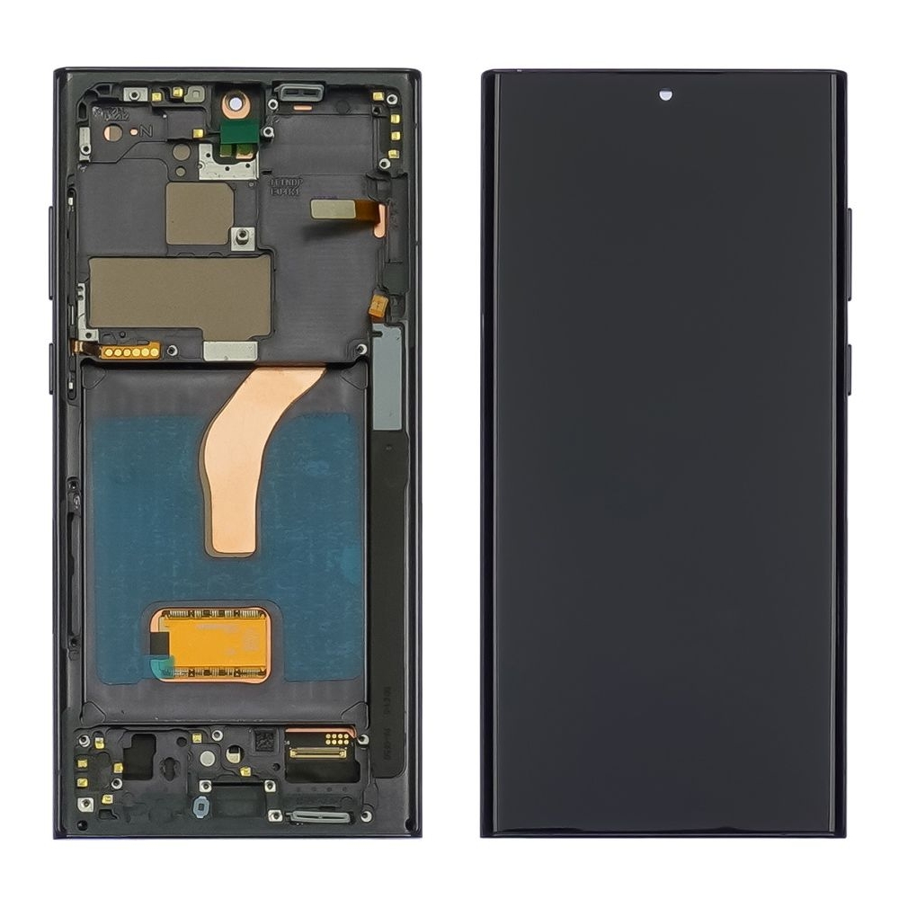 Дисплей Samsung SM-S908 Galaxy S22 Ultra, серый | с тачскрином | High Copy, OLED | дисплейный модуль, экран, монитор