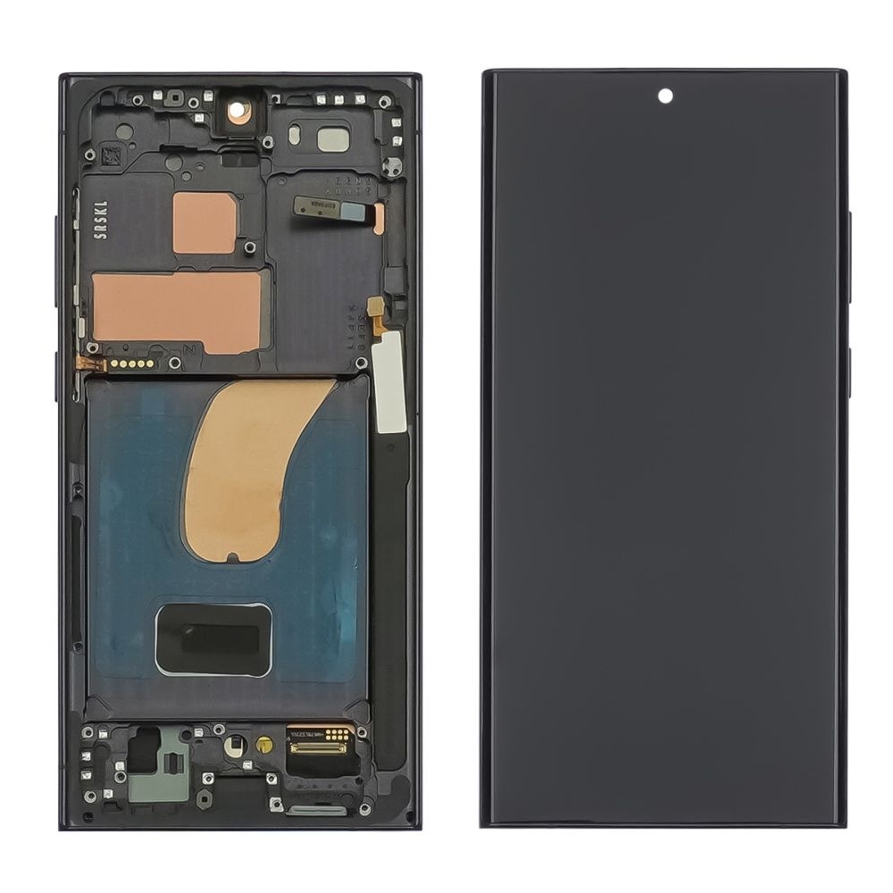 Дисплей Samsung SM-S918 Galaxy S23 Ultra, чорний | з тачскріном | в передній панелі | High Copy, OLED | дисплейный модуль, экран
