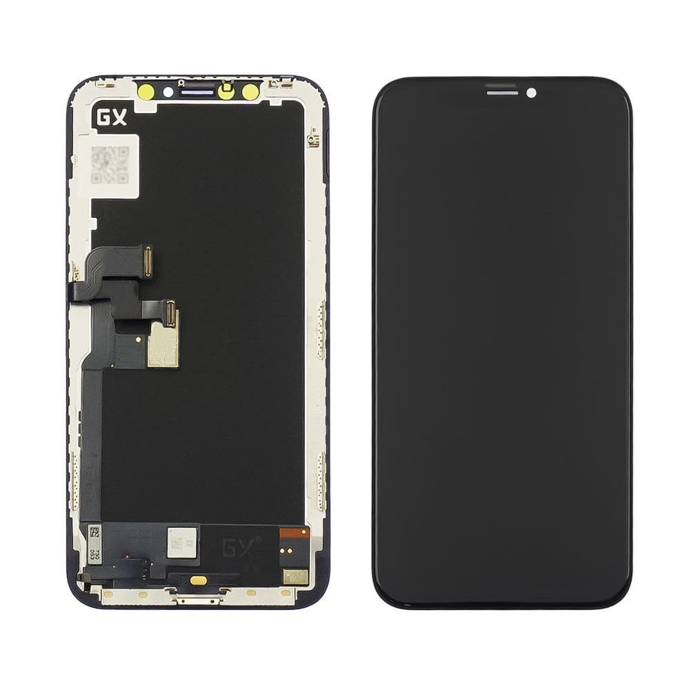 Дисплей Apple iPhone X, черный | с тачскрином | GX-AMOLED SOFT | дисплейный модуль, экран
