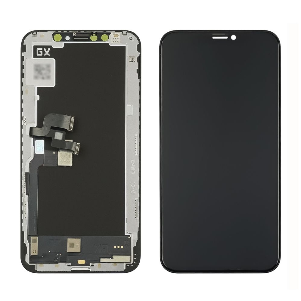 Дисплей Apple iPhone XS, черный | с тачскрином | GX-AMOLED SOFT, в фирменной коробке | дисплейный модуль, экран, монитор