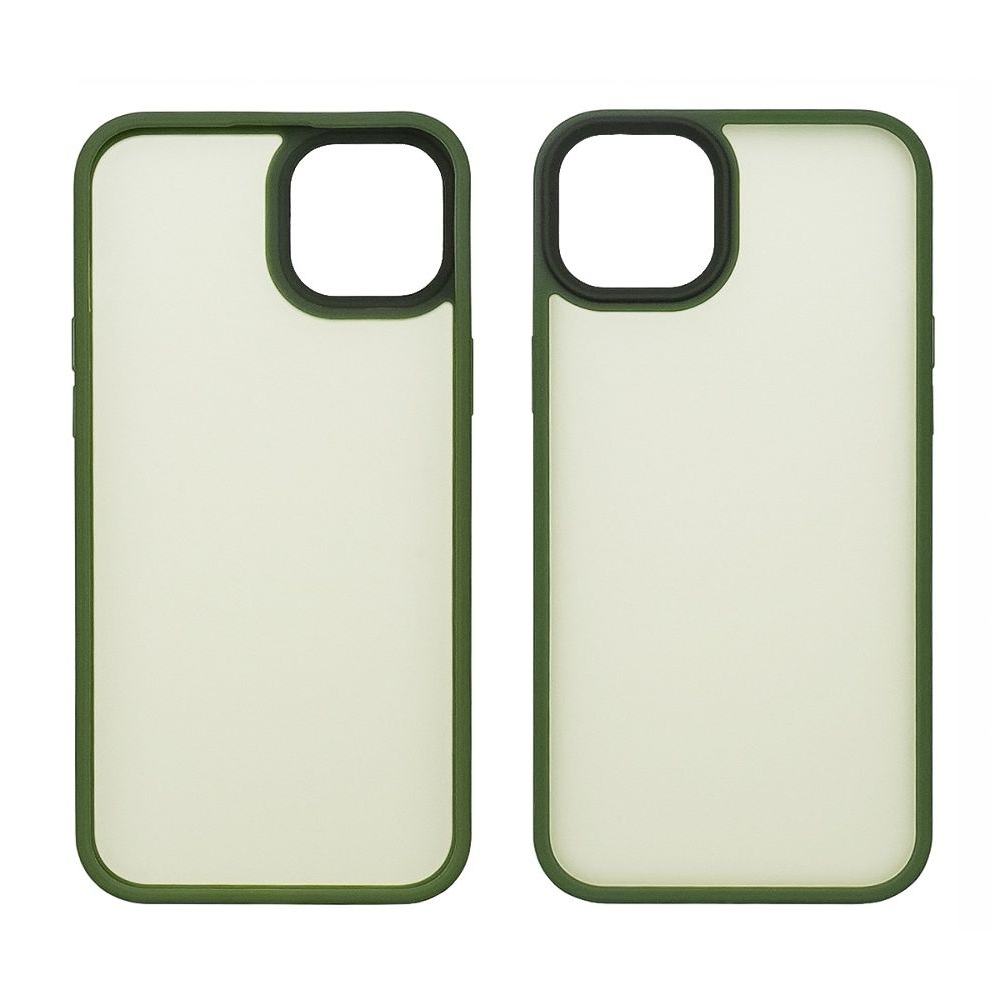Чехол Colorful Matte Case Apple iPhone 15 Plus темно-зеленый Люкс