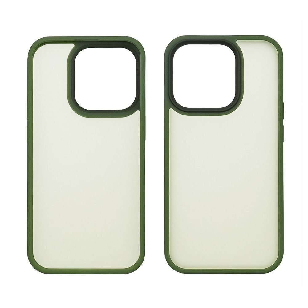 Чехол Colorful Matte Case Apple iPhone 15 Pro темно-зеленый Люкс
