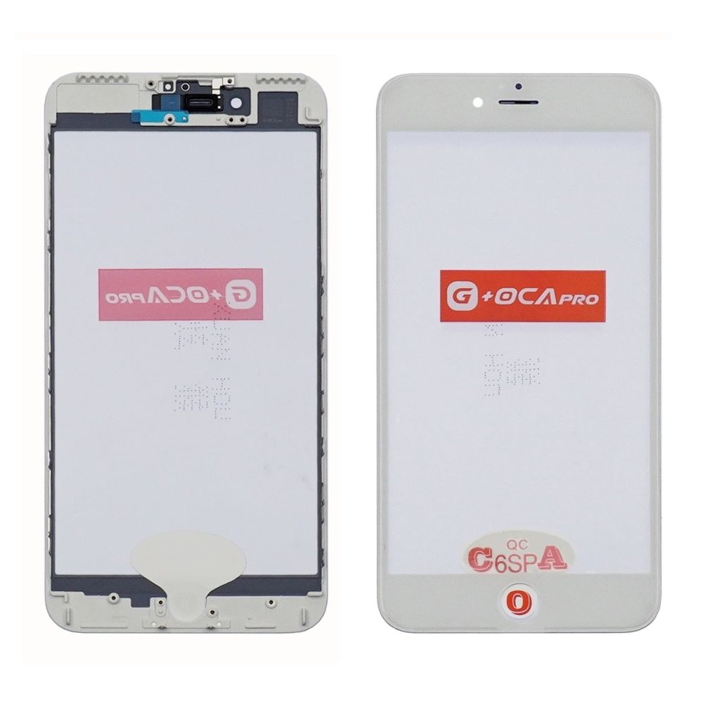 Стекло дисплея с OCA пленкой Apple iPhone 7 Plus, белое с рамкой и сеточкой G+OCA Pro