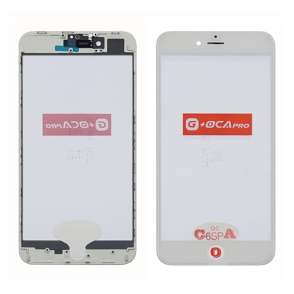 Стекло дисплея с OCA пленкой Apple iPhone 8 Plus, белое с рамкой и сеточкой G+OCA Pro