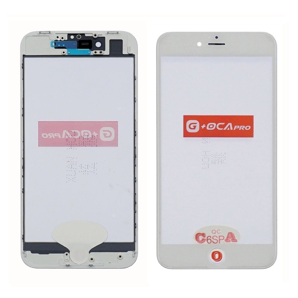 Стекло дисплея с OCA пленкой Apple iPhone 8, белое с рамкой и сеточкой G+OCA Pro