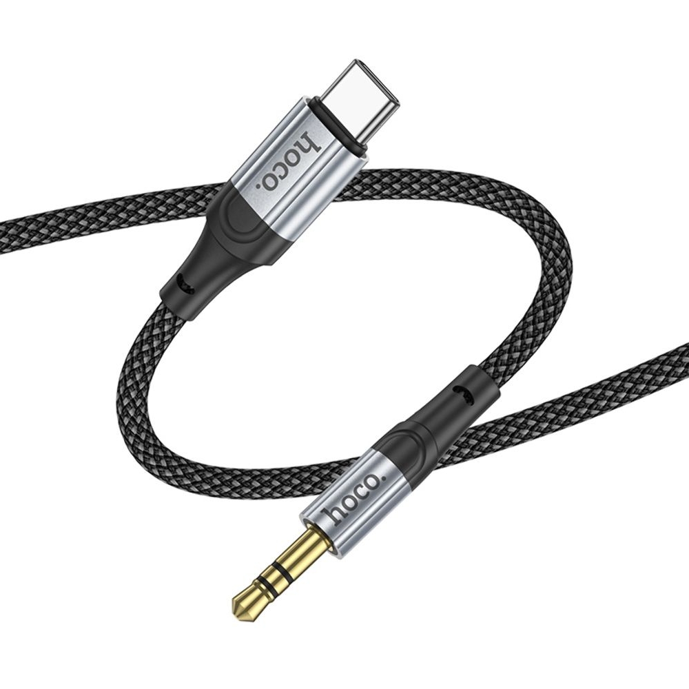 AUX-кабель Hoco UPA26, Type-C на Jack 3.5, 100 см, черный