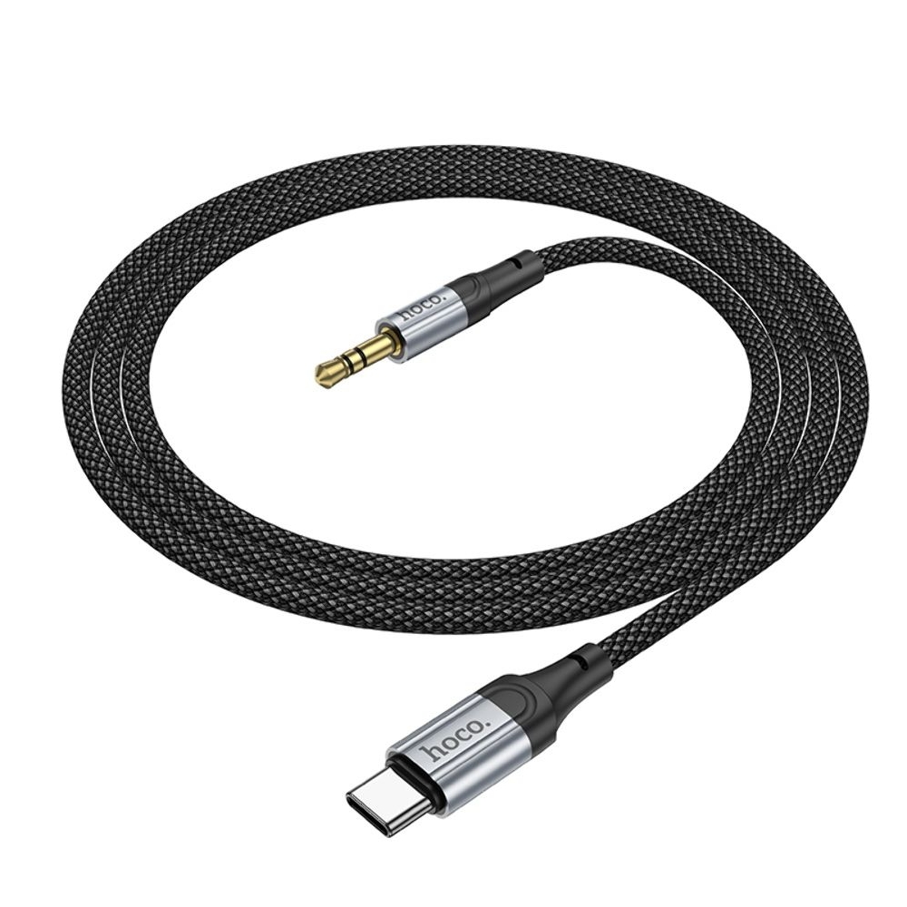AUX-кабель Hoco UPA26, Type-C на Jack 3.5, 100 см, черный