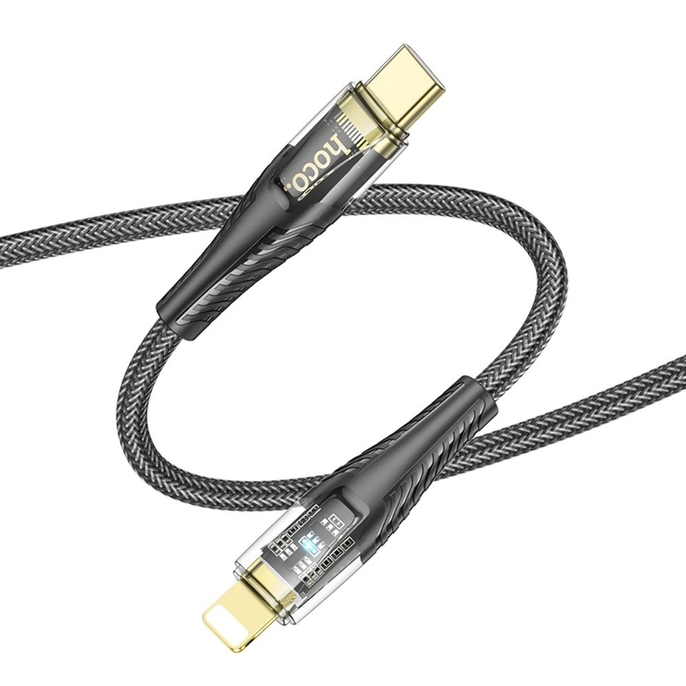 USB-кабель Hoco U121, Type-C на Lightning, PowerDelivery (27 Вт), 120 см, черный