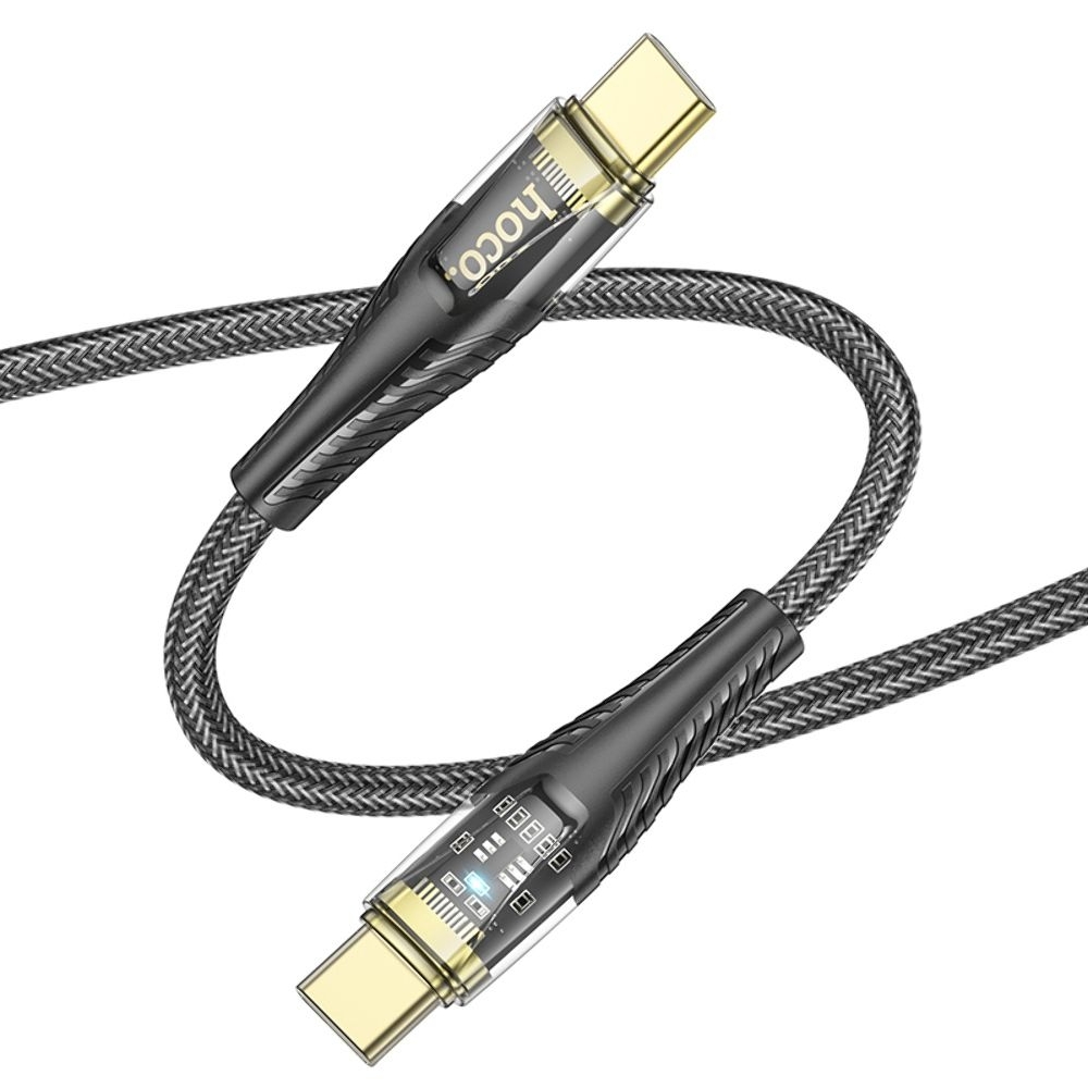 USB-кабель Hoco U121, Type-C на Type-C, PowerDelivery (60 Вт), 120 см, черный