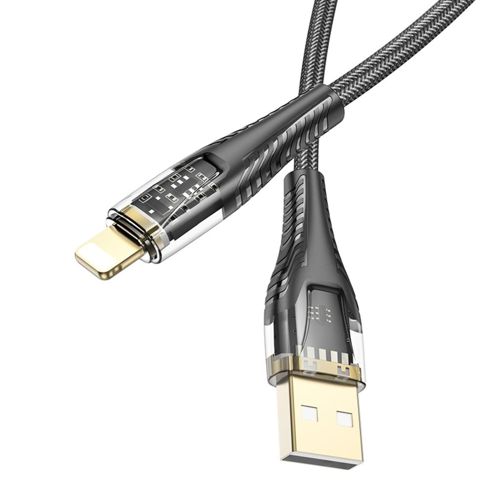 USB-кабель Hoco U121, Lightning, 120 см, черный