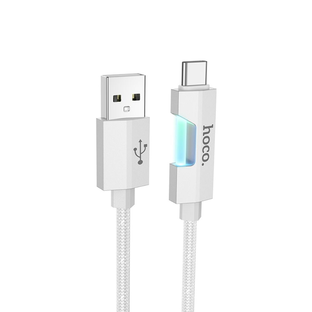 USB-кабель Hoco U123, Type-C, 27 Вт, 100 см, сірий