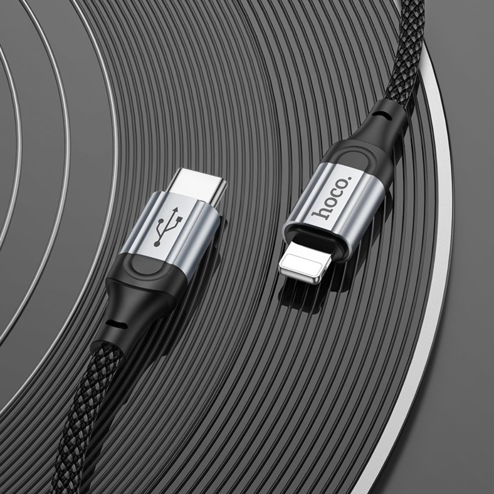 USB-кабель Hoco X102, Type-C на Lightning, PowerDelivery (27 Вт), черный