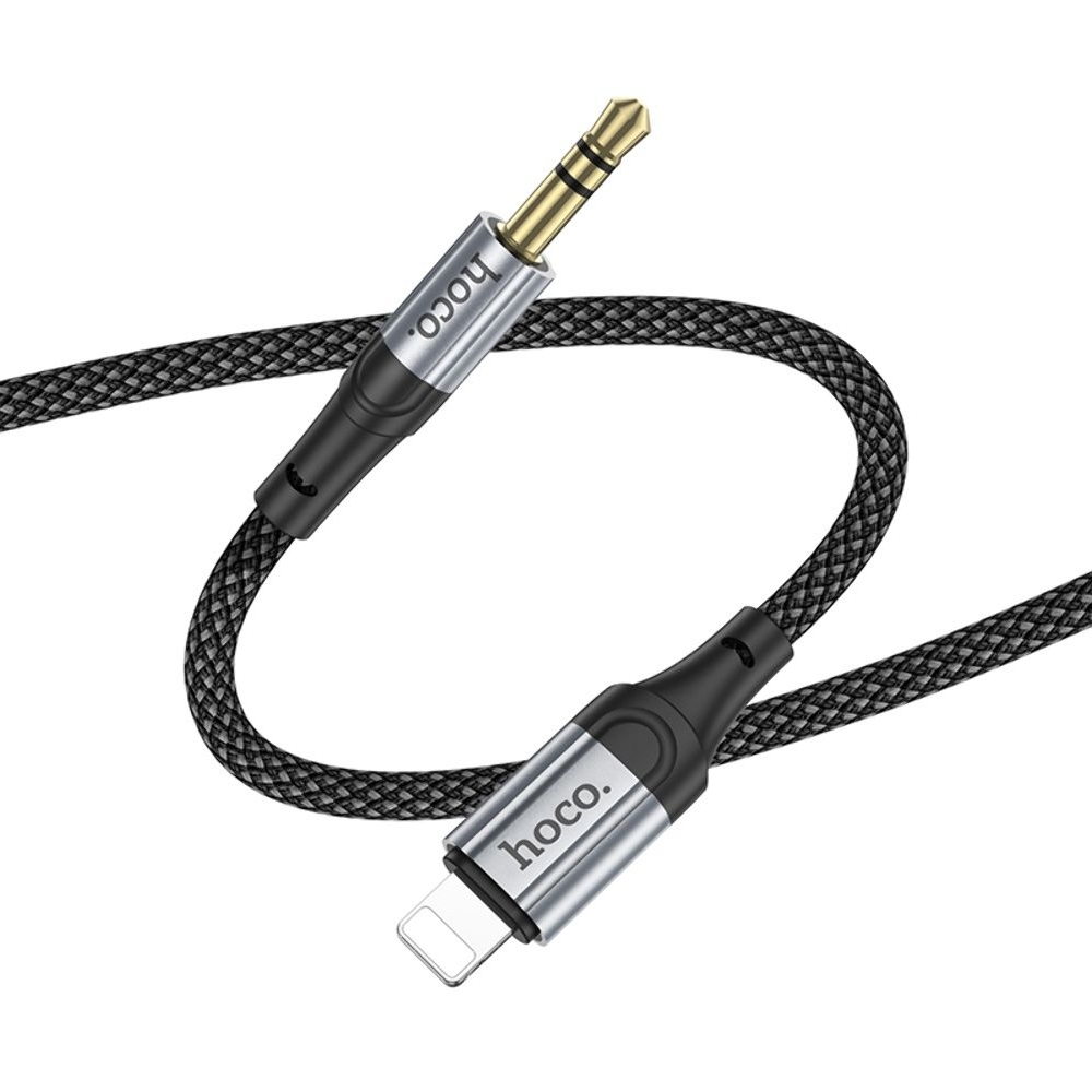AUX-кабель Hoco UPA26, Lightning на Jack 3.5, 100 см, чорний