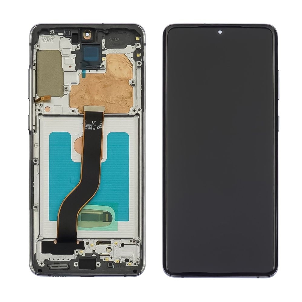 Дисплей Samsung SM-G985 Galaxy S20 Plus, SM-G986 Galaxy S20 Plus 5G, серый, Cosmic Grey | с тачскрином | с передней панелью | High Copy, OLED | дисплейный модуль, экран