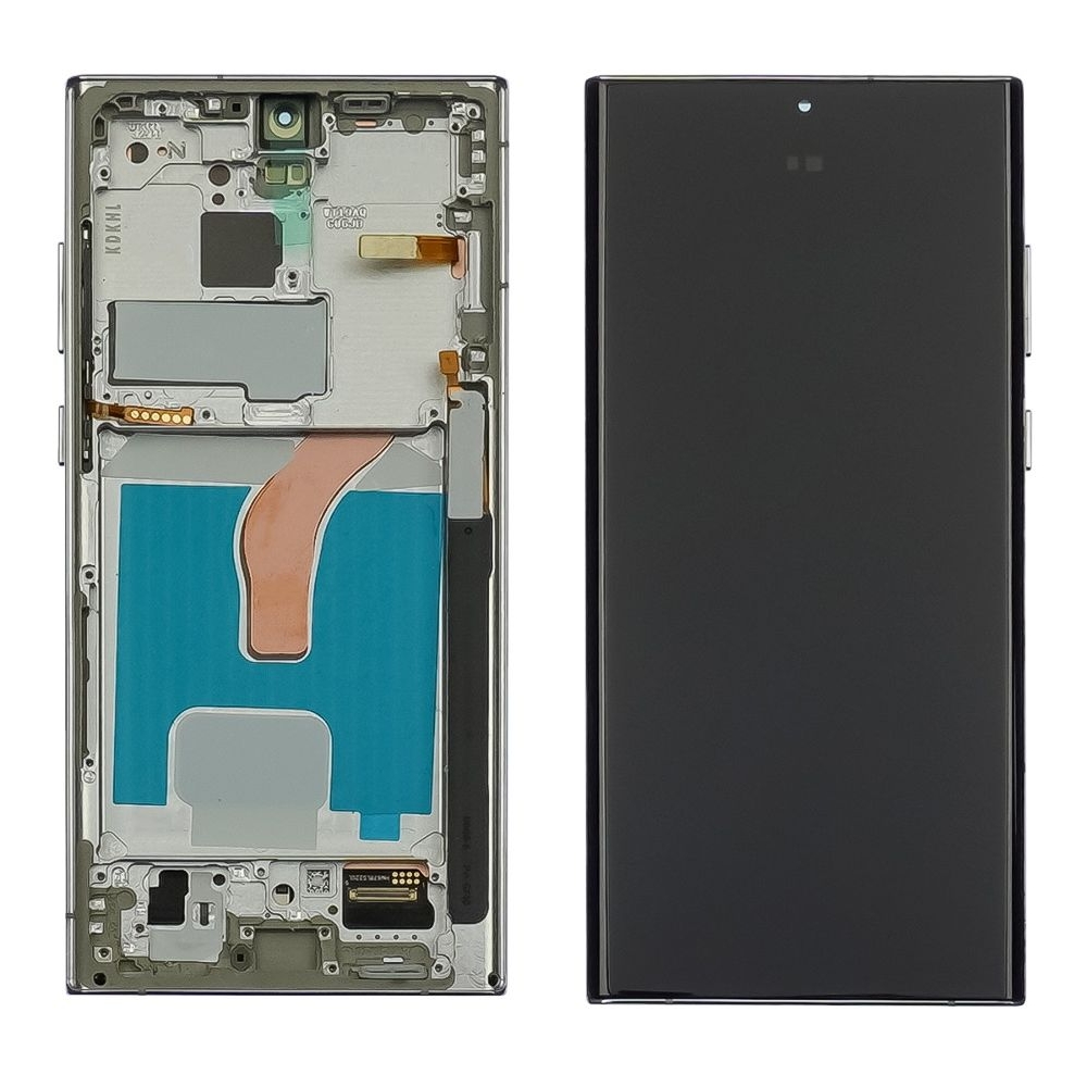Дисплей Samsung SM-S908 Galaxy S22 Ultra, сріблястий | з тачскріном | в передній панелі | High Copy, OLED | дисплейный модуль, экран