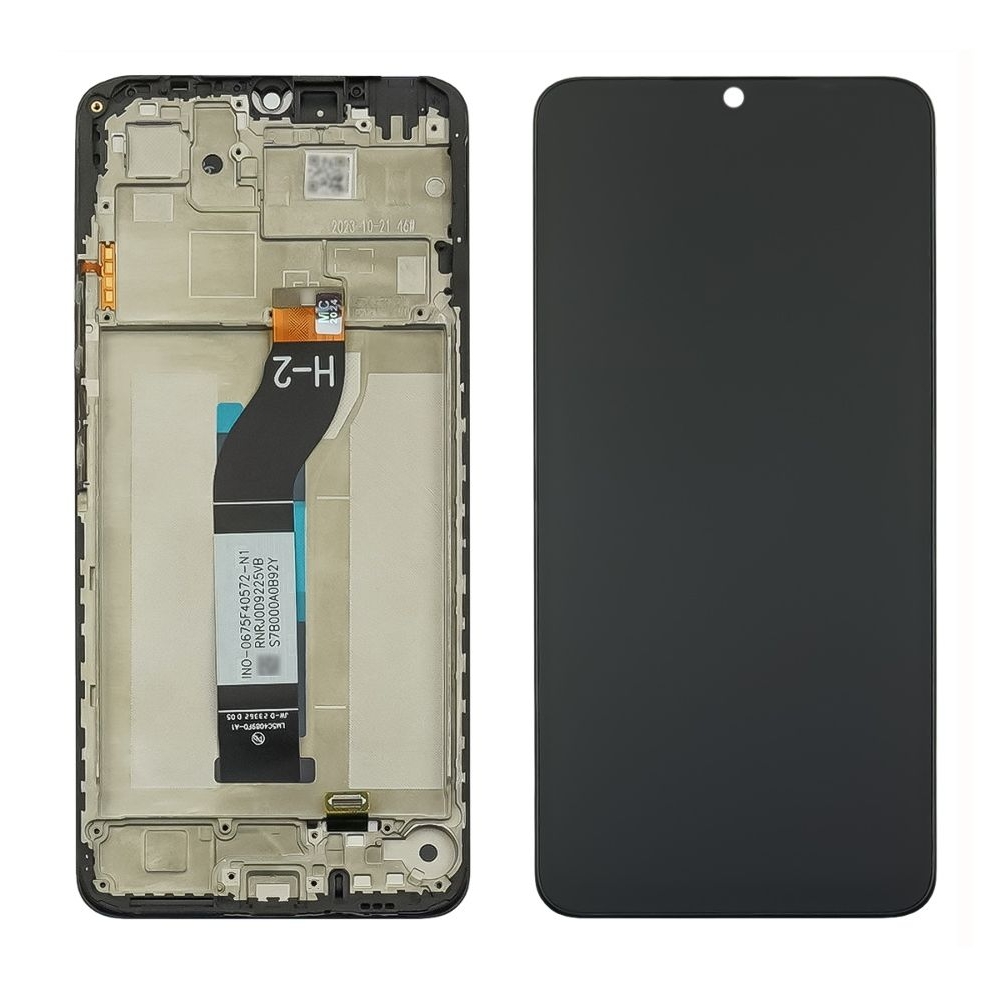 Дисплей Xiaomi Redmi 13C, 23100RN82L, 23106RN0DA, черный | с тачскрином | с передней панелью | Original (PRC) | дисплейный модуль, экран