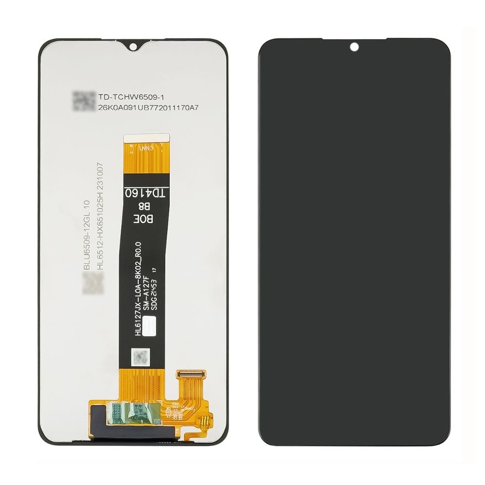 Дисплей Samsung SM-A127 Galaxy A12S, черный | с тачскрином | Original (PRC), Service Pack, BOE B8 black flex | дисплейный модуль, экран
