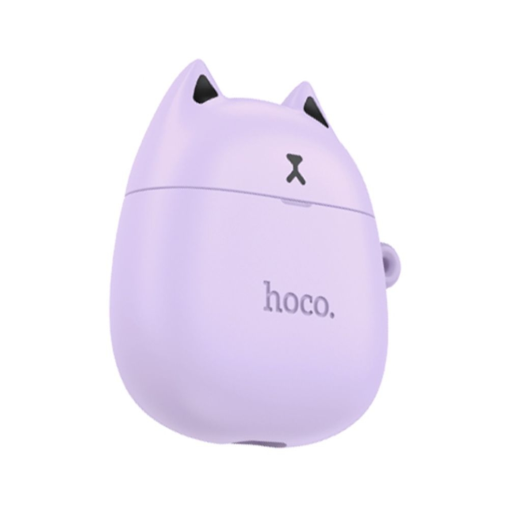 Наушники беспроводные вкладыши Hoco EW45 TWS Cat Ear lilac cat, фиолетовые
