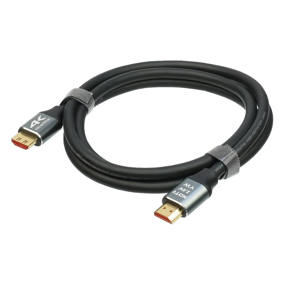 HDMI кабель 2.0V 4K 3840P позолоченными коннекторами 1.5m черный