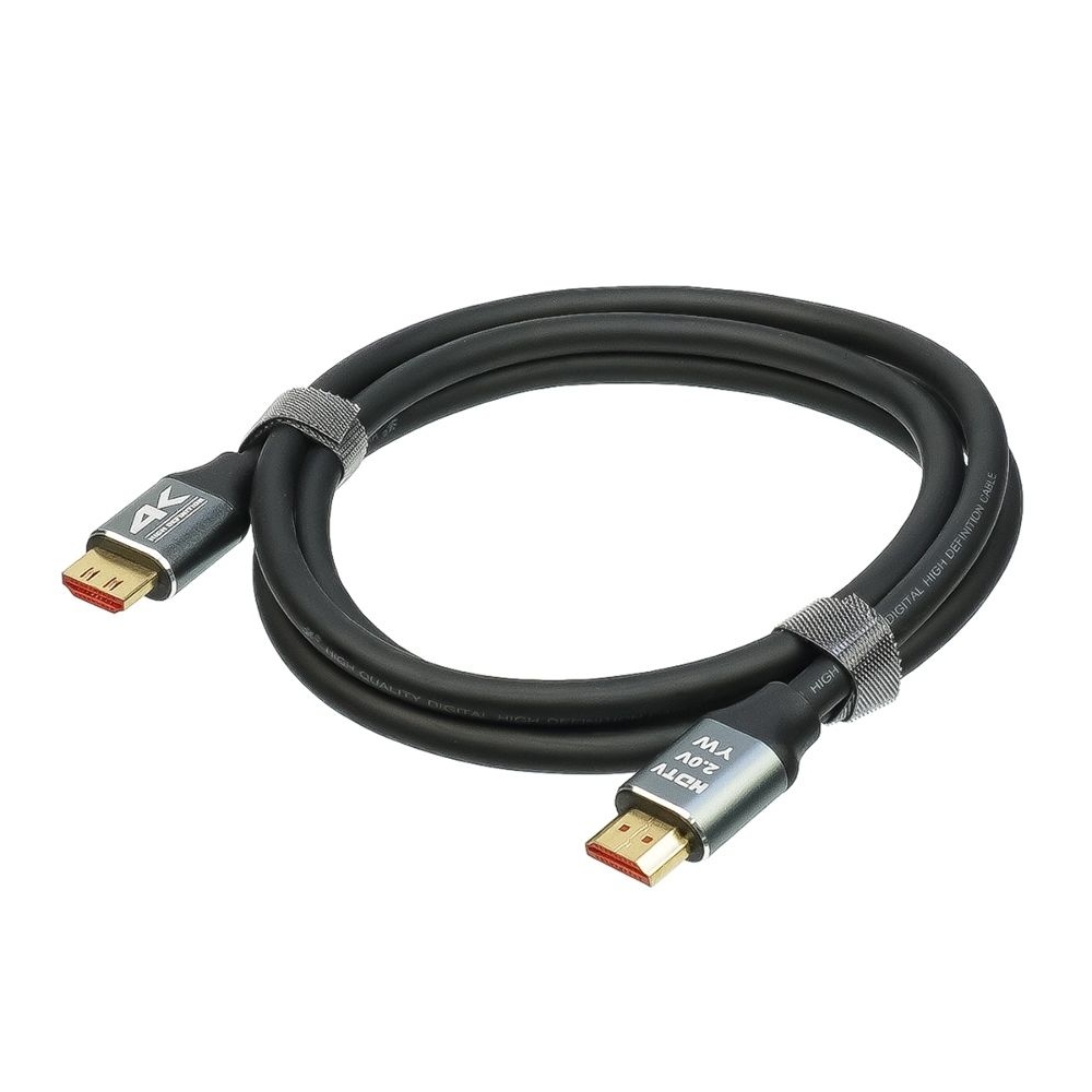 HDMI кабель 2.0V 4K 3840P позолоченными коннекторами 3m, чорний