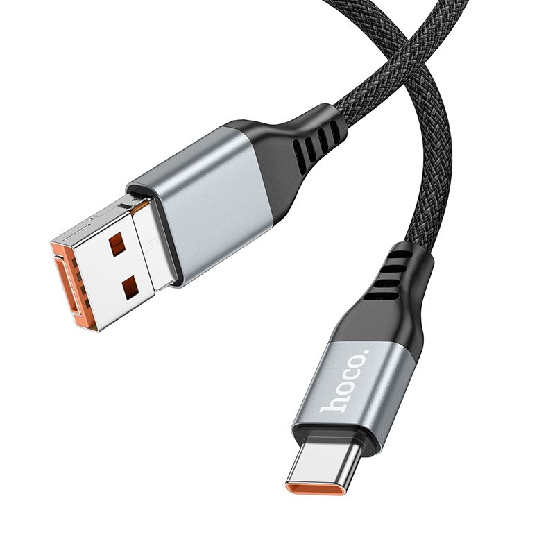 Кабель Hoco U128 2в1 USB/ Type-C to Type-C, черный