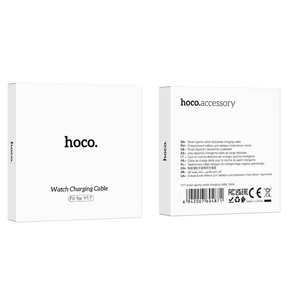 USB-кабель для смарт часов Hoco Y17, чорний