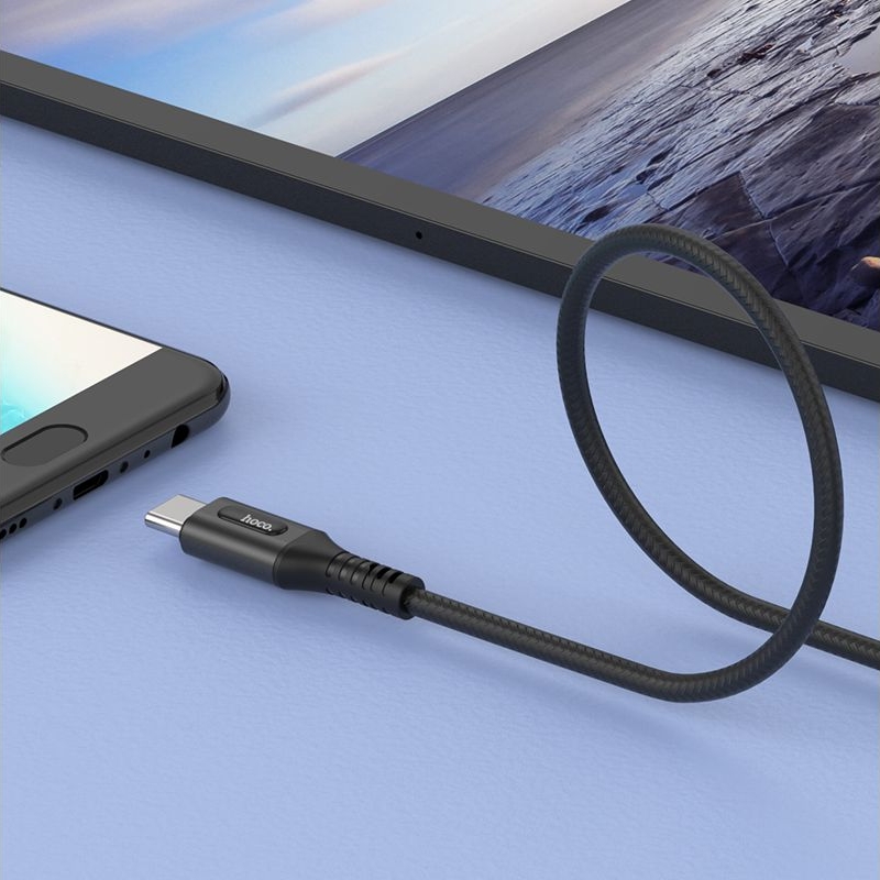 USB-кабель Hoco U79 1,2m 3A Type-C, черный
