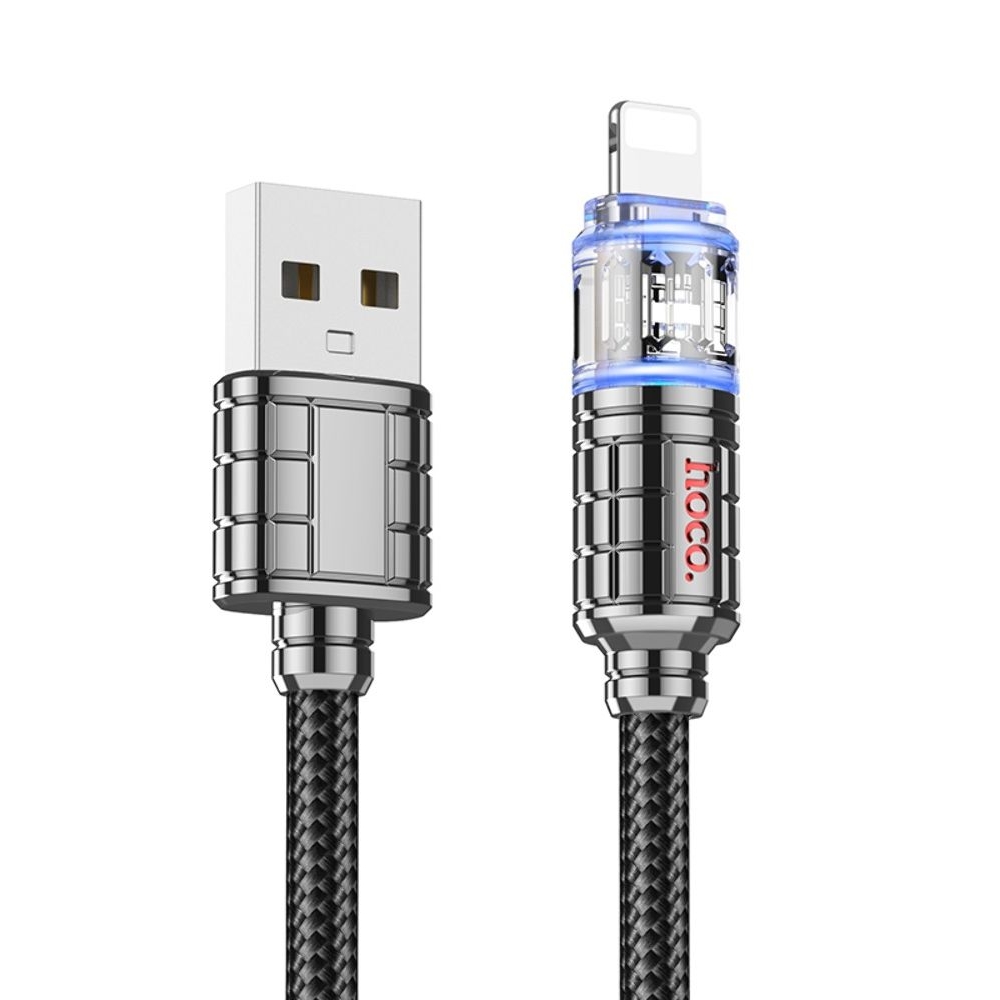 Кабель Hoco U122 USB to Lightning 1m, черный