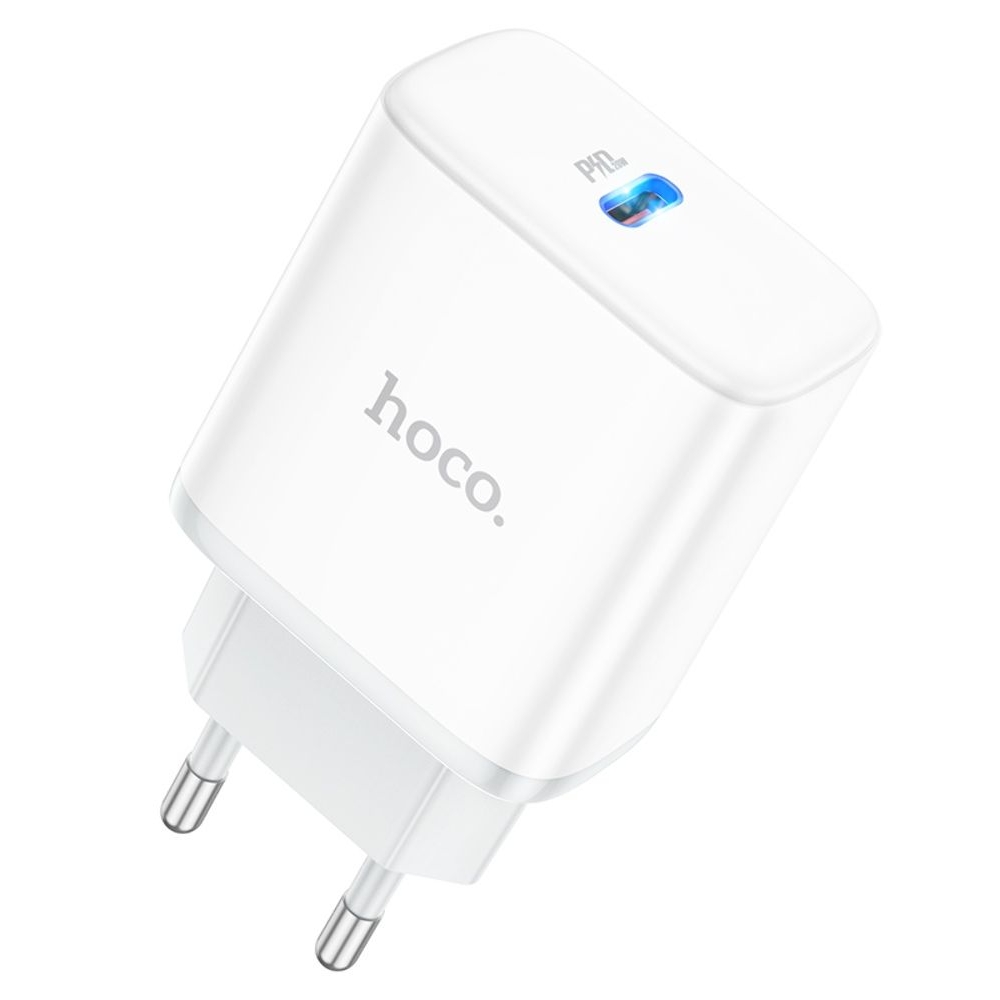 Сетевое зарядное устройство Hoco C104A, Power Delivery (20 Вт), белое