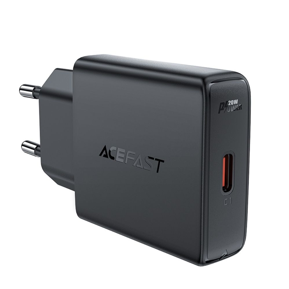 Сетевое зарядное устройство Acefast A65 Type-C Power Delivery (20 Вт), GaN, черное